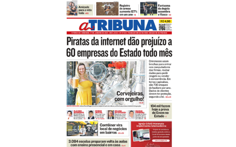 Confira os destaques do Jornal A Tribuna deste domingo