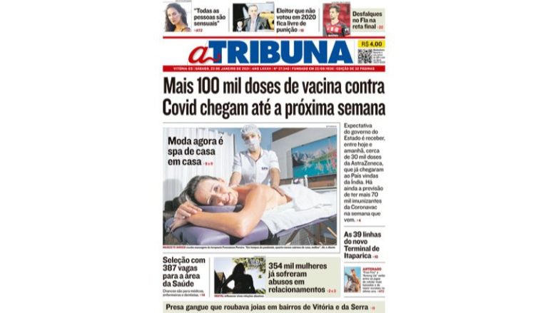Confira os destaques do Jornal A Tribuna deste sábado