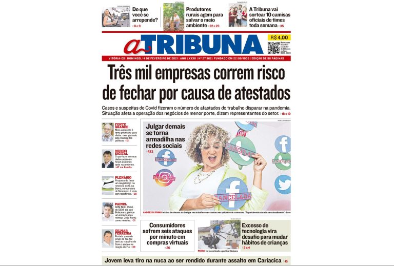 Clique aqui e confira os destaques do jornal A Tribuna deste domingo