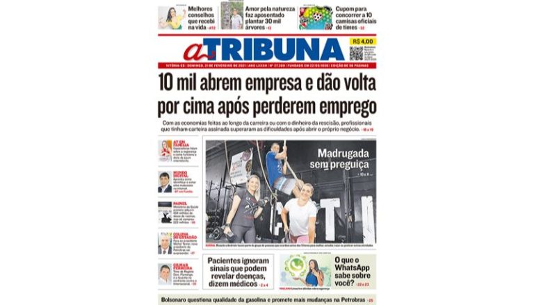 Confira os destaques do Jornal A Tribuna deste domingo