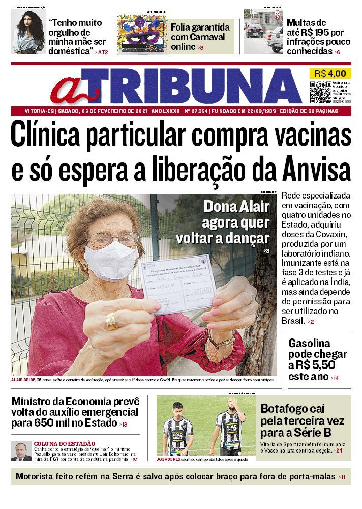 Confira os destaques do Jornal A Tribuna deste sábado