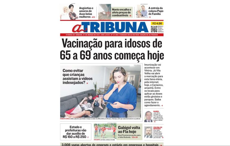 Clique aqui e confira os destaques do jornal A Tribuna deste sábado