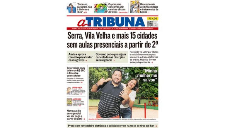 Confira os destaques do Jornal A Tribuna deste sábado