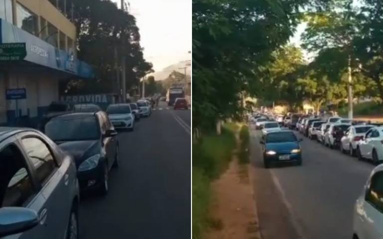 Mais de 5 mil carros no drive thru para vacinação em Cachoeiro
