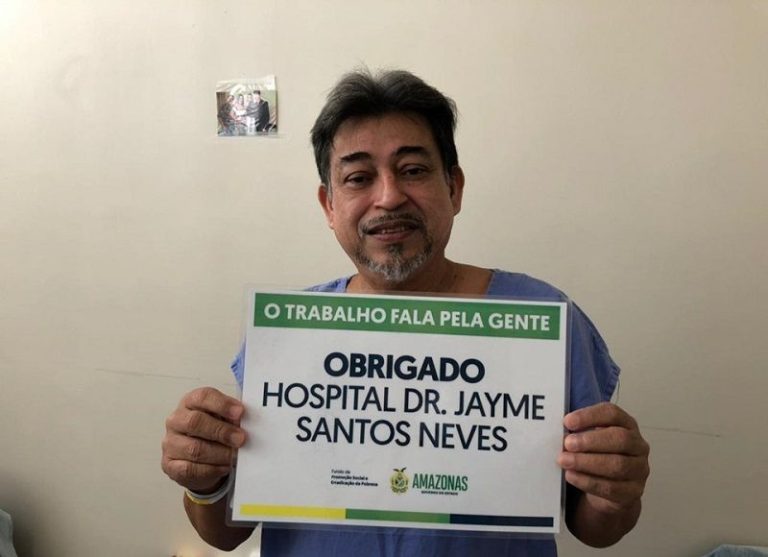Último paciente do Amazonas recebe alta do Hospital Jayme Santos Neves