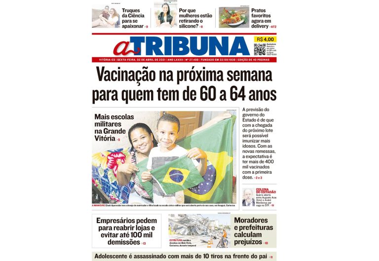 Clique aqui e confira os destaques do jornal A Tribuna desta sexta-feira