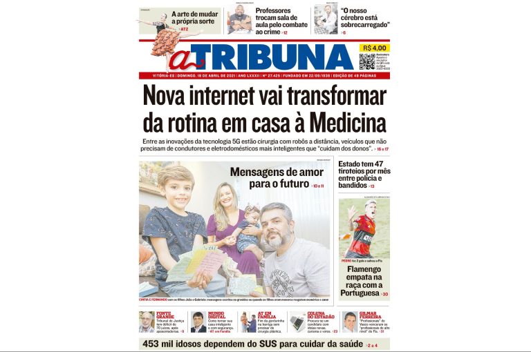 Clique aqui e confira os destaques do jornal A Tribuna deste domingo