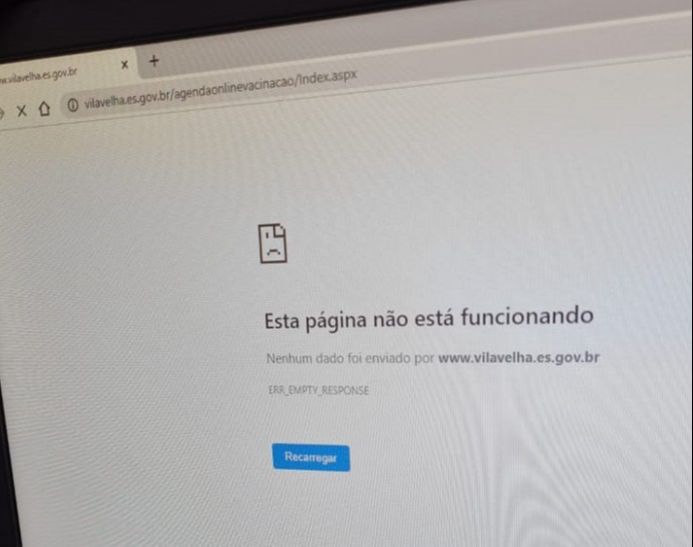 Moradores de Vila Velha reclamam de falha em site para agendar vacinação