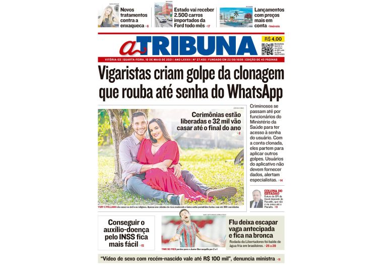 Clique aqui e confira os destaques do jornal A Tribuna desta quarta