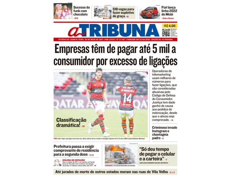 Clique aqui e confira os destaques do jornal A Tribuna desta quinta