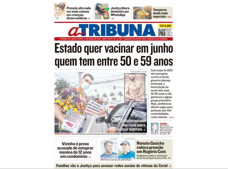 Clique aqui e confira os destaques do jornal A Tribuna desta sexta-feira
