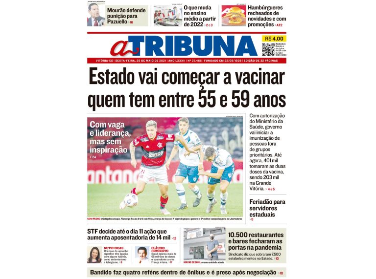 Clique aqui e confira os destaques do jornal A Tribuna desta sexta-feira
