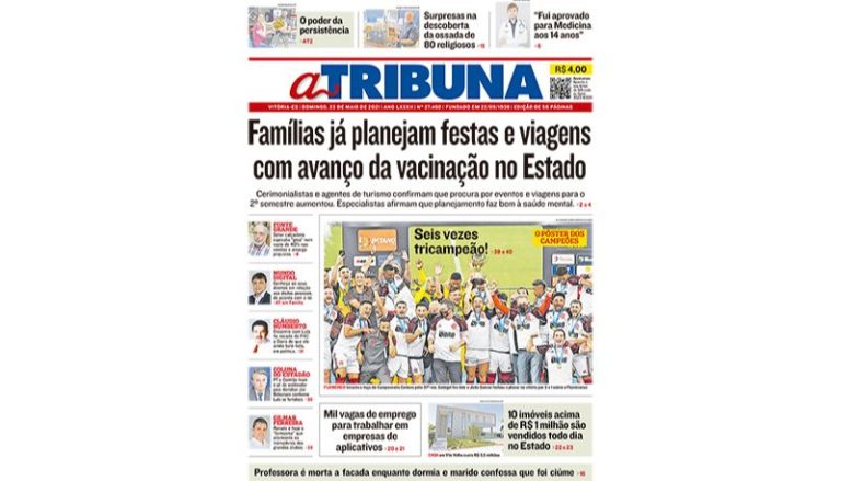 Confira os destaques do Jornal A Tribuna deste domingo