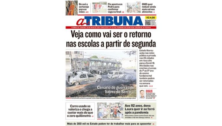Confira os destaques do Jornal A Tribuna deste sábado