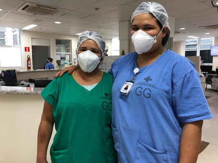 Mãe e filha atuam juntas na linha de frente contra a Covid em hospital da Serra