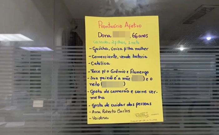 “Prontuário afetivo” mostra prato preferido e até time do coração dos pacientes de UTI