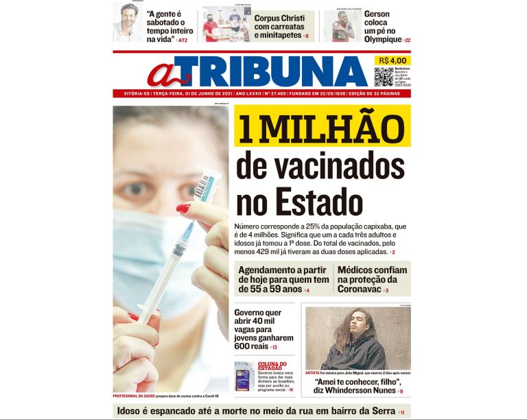 Clique aqui e confira os destaques do jornal A Tribuna desta terça