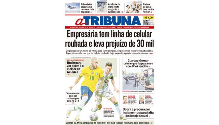 Confira os destaques do Jornal A Tribuna deste sábado