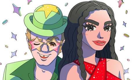 Elton John e Dua Lipa exploram mundos fantásticos em clipe