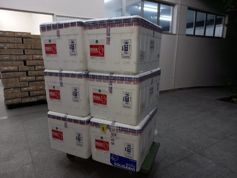 Estado receberá mais 58 mil doses de vacina contra a covid nesta segunda