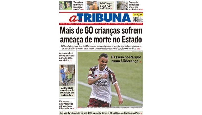 Clique aqui e veja os destaques do jornal A Tribuna desta segunda