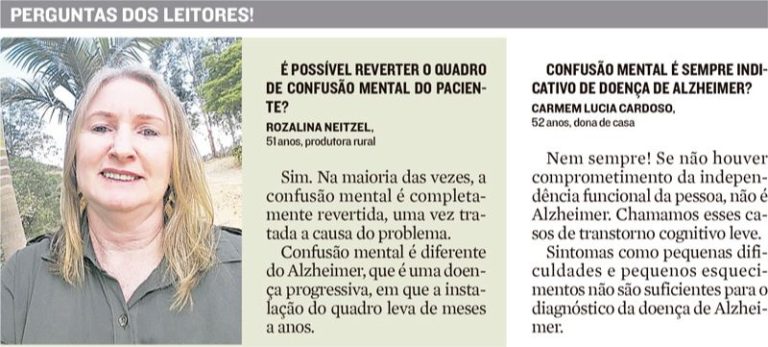 Nem toda confusão mental em idoso é sinal de Alzheimer, diz neurologista