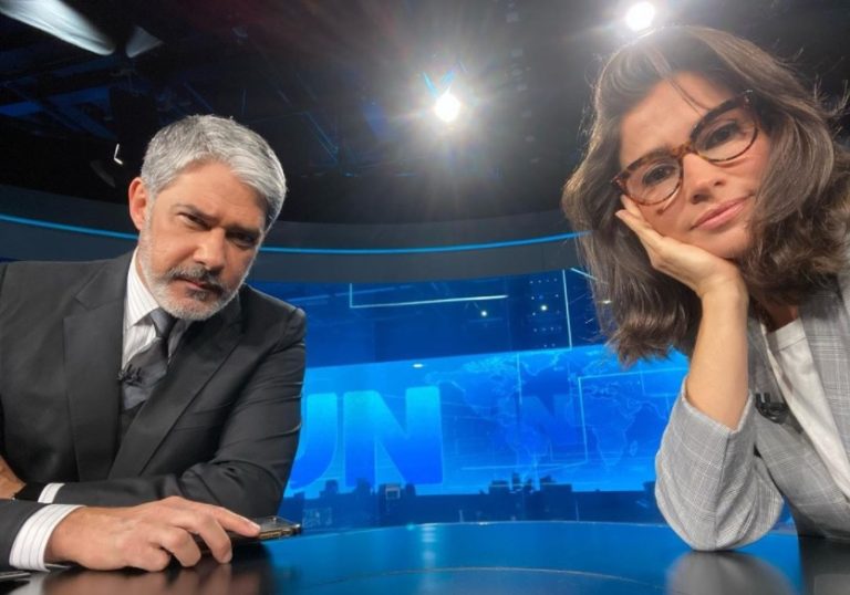 William Bonner e Renata Vasconcellos são afastados do JN após apresentadora contrair Covid