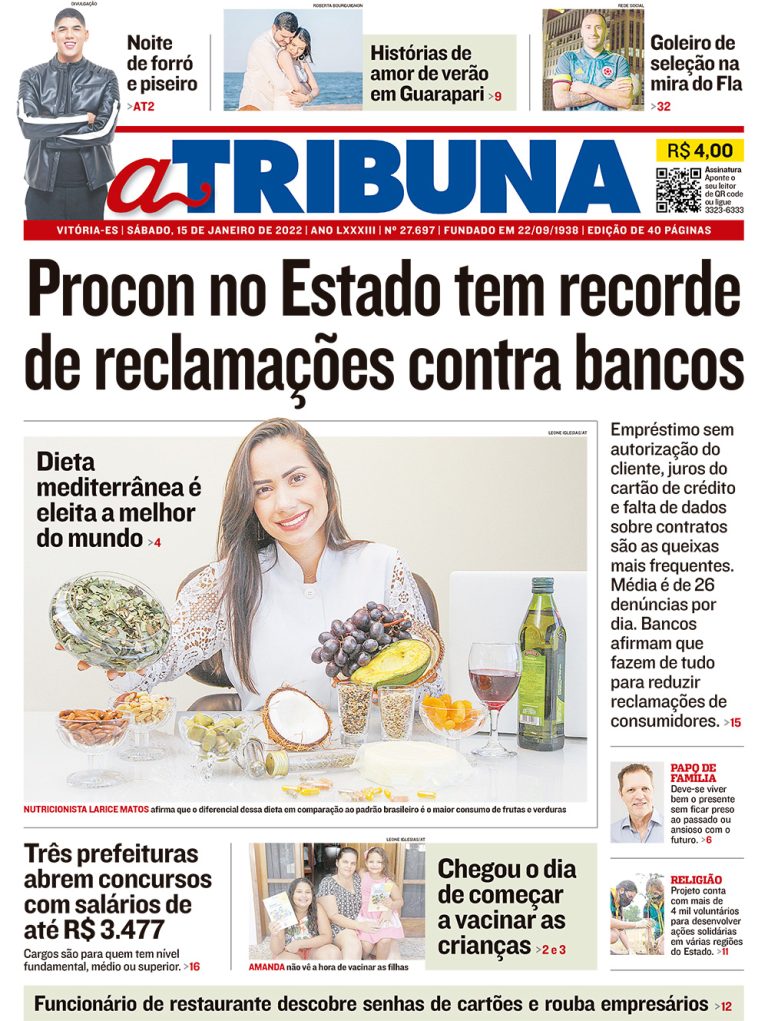 Confira os destaques de A Tribuna deste sábado