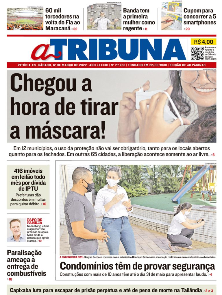 Veja os destaques de A Tribuna deste sábado