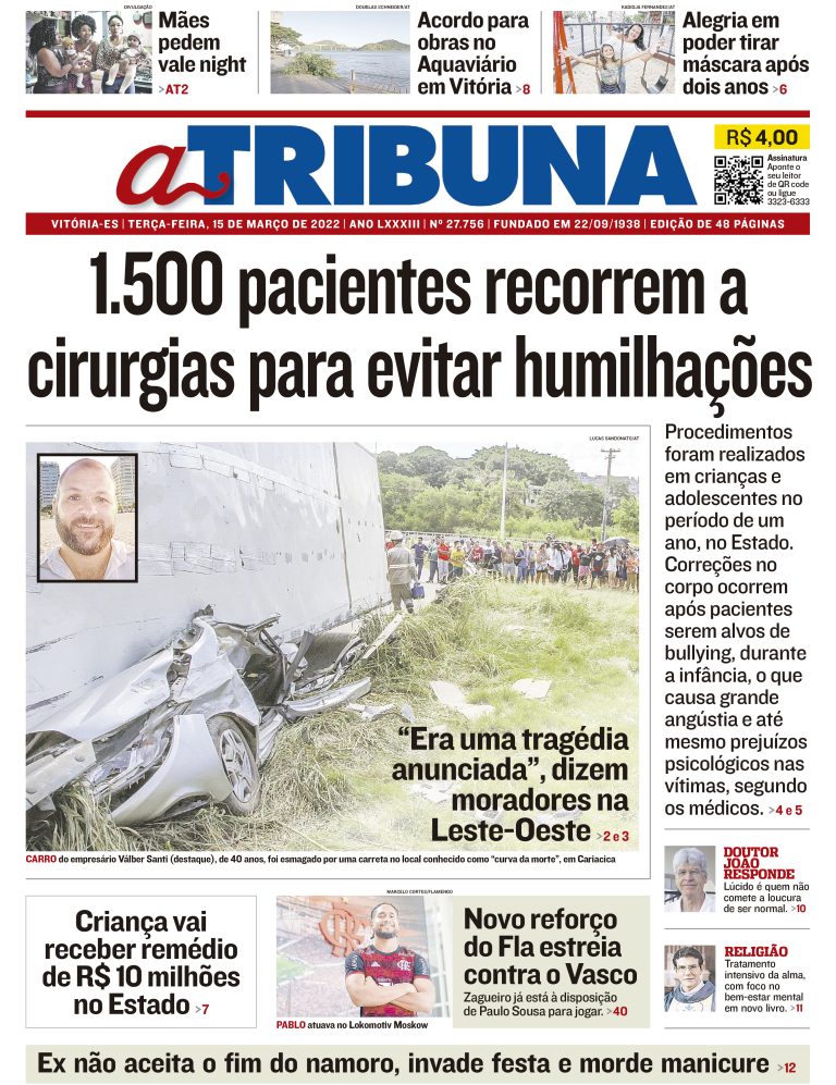 Clique aqui e veja os destaques do jornal A Tribuna desta terça