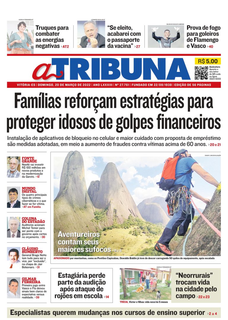 Confira os destaques do Jornal A Tribuna deste domingo