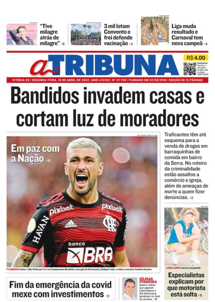 Clique aqui e veja os destaques do jornal A Tribuna desta segunda