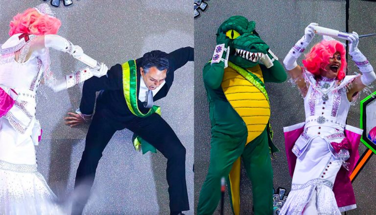 Bolsonaro “vira” jacaré no Carnaval: veja as referências políticas nos desfiles