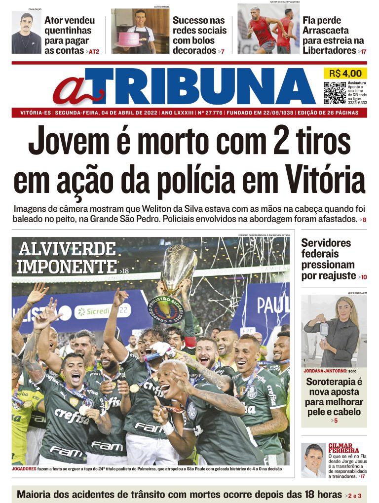 Clique aqui e veja os destaques do jornal A Tribuna desta segunda