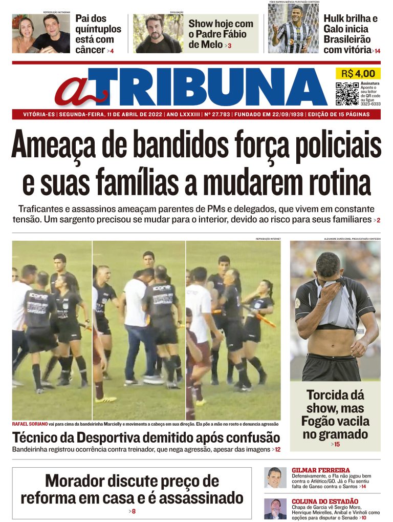 Clique aqui e veja os destaques do jornal A Tribuna desta segunda