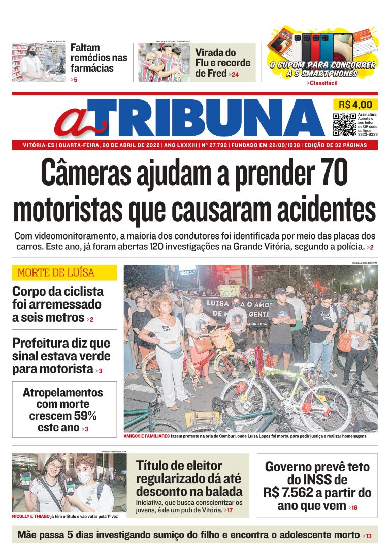 Clique aqui e confira os destaques do Jornal A Tribuna desta quarta