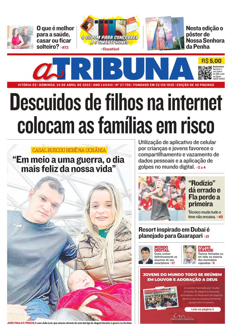 Clique aqui e confira os destaques do jornal A Tribuna deste domingo