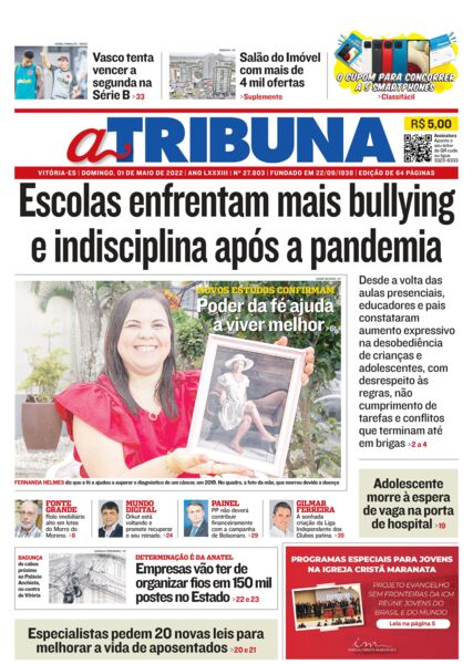 Clique aqui e veja os destaques do jornal A Tribuna deste domingo
