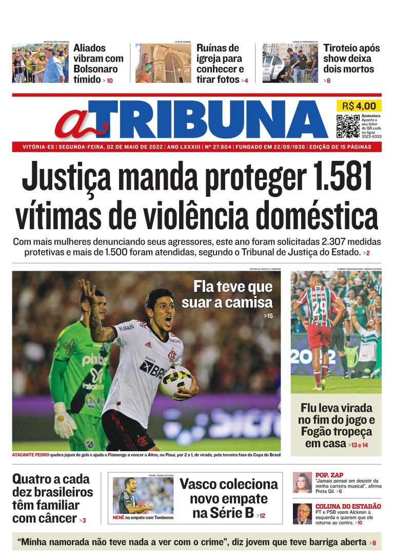 Confira os destaques do Jornal A Tribuna desta segunda-feira