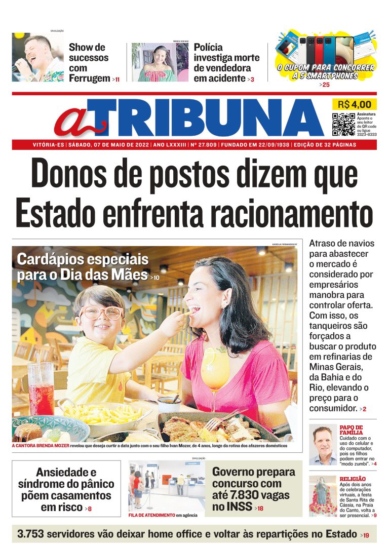 Confira os destaques do Jornal A Tribuna deste sábado