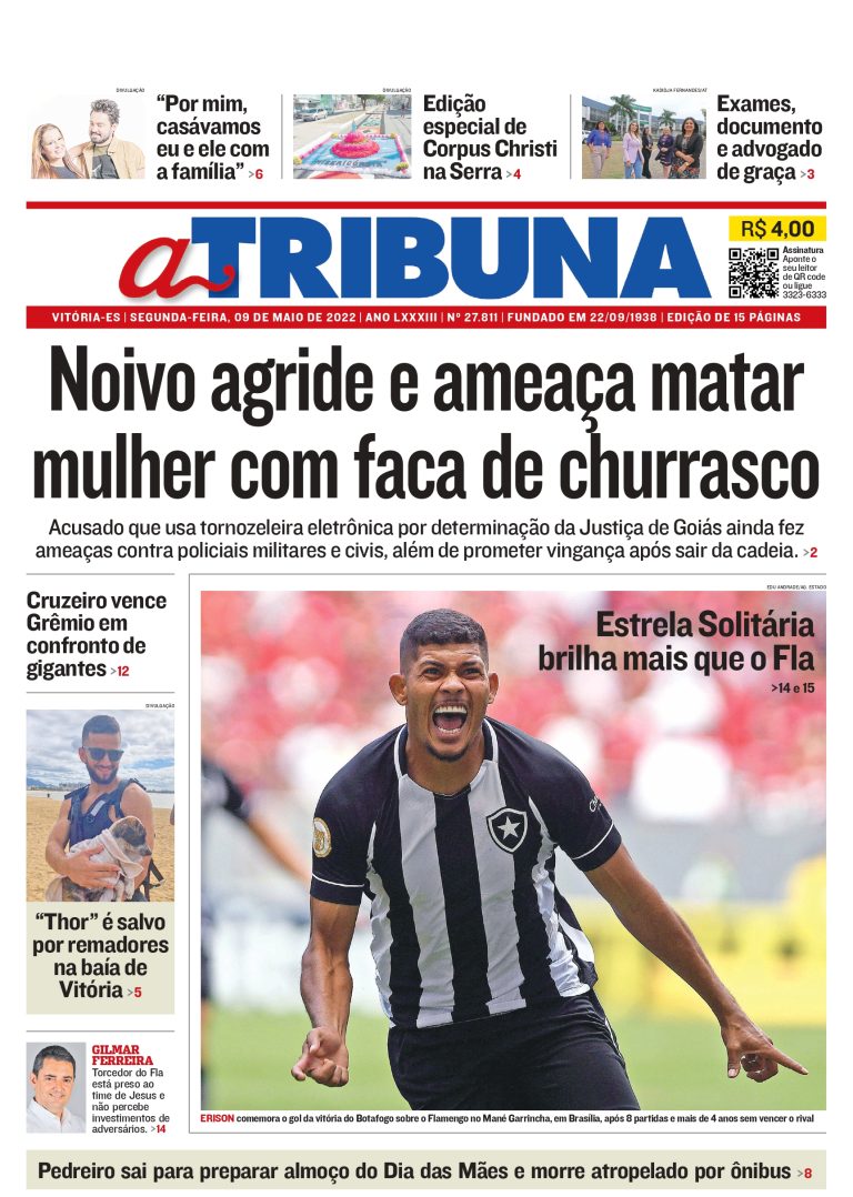 Confira os destaques do Jornal A Tribuna desta segunda-feira