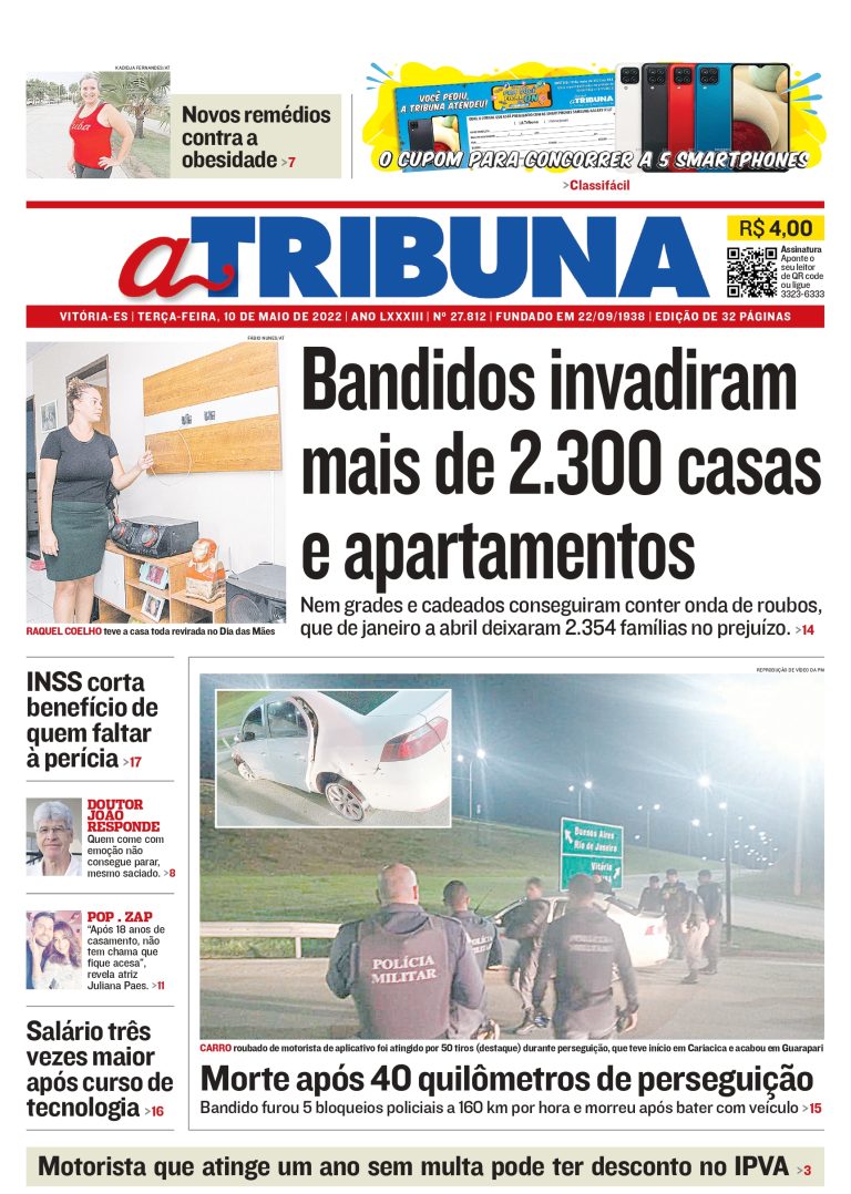 Confira os destaques do Jornal A Tribuna desta terça-feira
