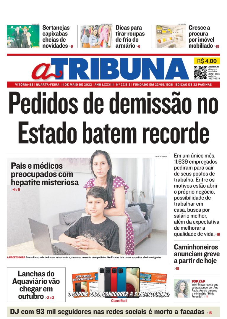 Confira os destaques do Jornal A Tribuna desta quarta-feira