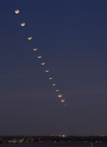 Eclipse total com ‘Lua de Sangue’ poderá ser visto do Estado no próximo domingo