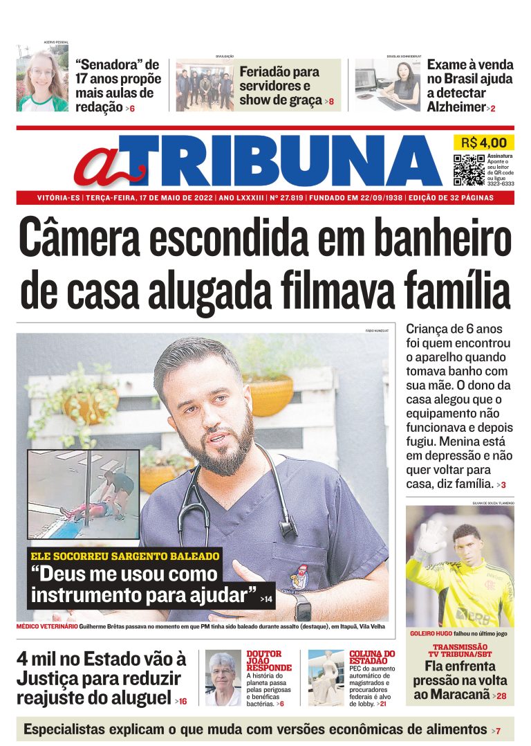 Confira os destaques do Jornal A Tribuna desta terça-feira