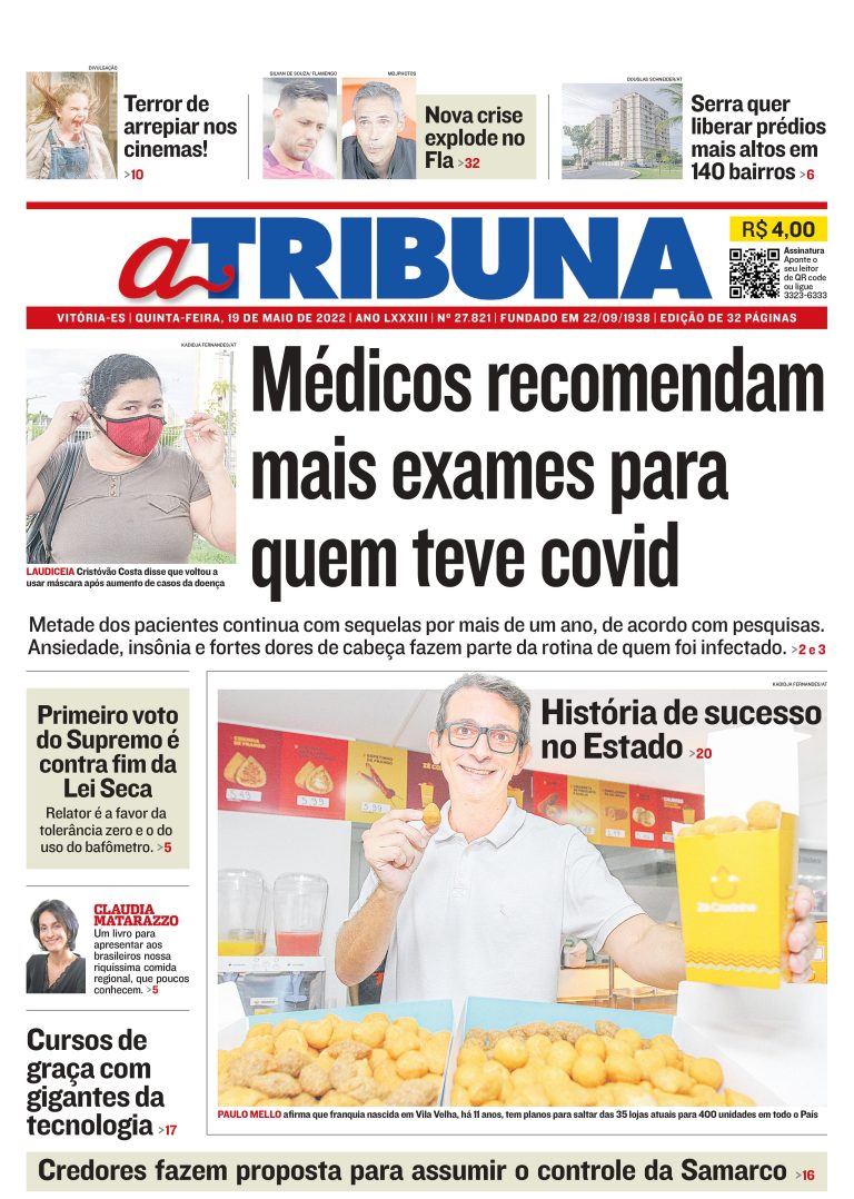 Confira os destaques do Jornal A Tribuna desta quinta-feira