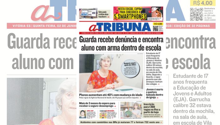 Clique aqui e veja os destaques de A Tribuna desta quinta-feira