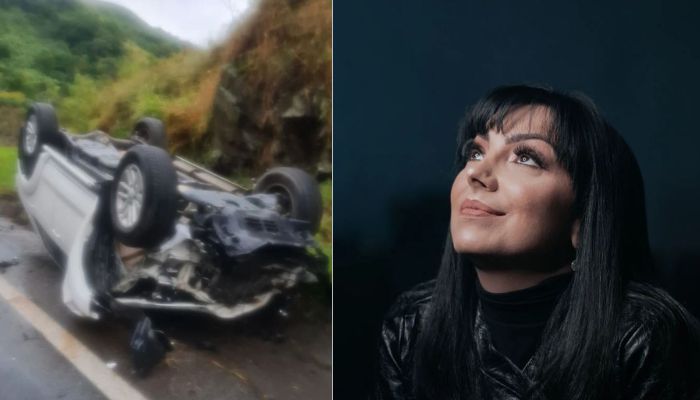 Cantora gospel Eyshila Santos e marido sofrem acidente de carro