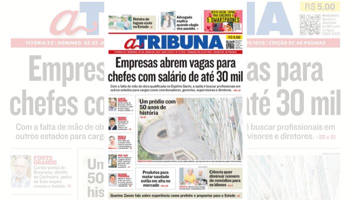 Clique aqui e veja os destaques de A Tribuna deste domingo