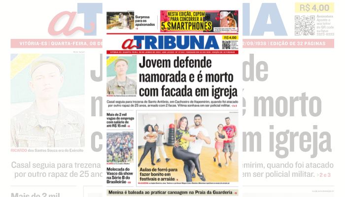 Clique aqui e veja os destaques de A Tribuna desta quarta
